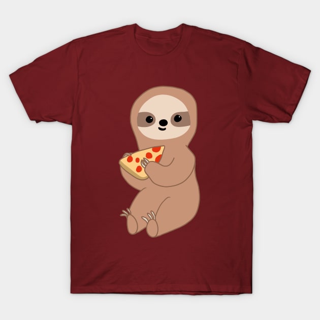 Pizza Sloth T-Shirt by bluecrown